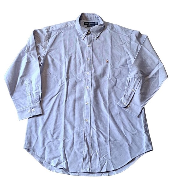 Mens Ralph Lauren button-down shirt chambray  blue color size 16 1/2 32/33 - Picture 1 of 5